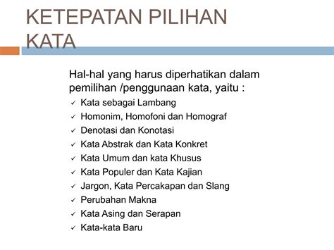 Ppt Pilihan Kata Atau Diksi Bahasa Indonesia Ppt