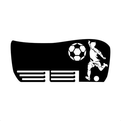 Design De Chaveiro De Jogador De Futebol Para Arte De Parede De Metal