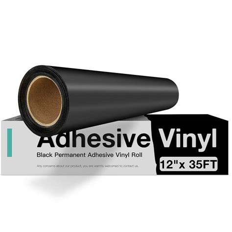 Htvront X Ft Matte Black Permanent Vinyl Adhesive Vinyl Roll