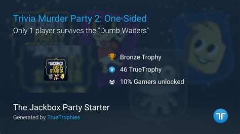 Trivia Murder Party 2: One-Sided trophy in The Jackbox Party Starter (PS4)