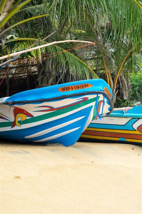 Detail Of A Colorful Fishing Boat On The Beach Arugam Bay Editorial