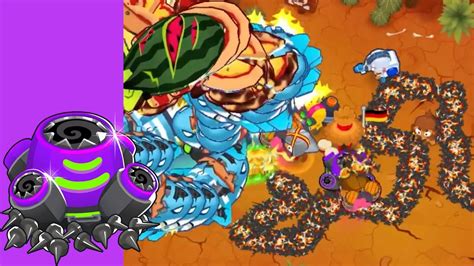 Cracked Chimps With Carpet Of Spikes Bloons Td Youtube