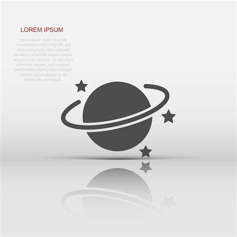 Icono De Saturno En Estilo Plano Ilustraci N De Vector De Planeta Sobre