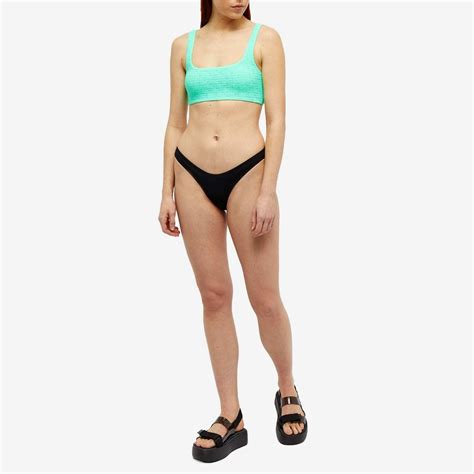 Alexander Wang Women S Square Neckline Bikini Top In Mint Julep