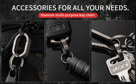 Amazon Fegve Titanium Key Chain Rings With Stainless Steel Key