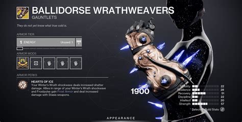 Ballidorse Wrathweavers Boost In Destiny 2 Warlock Arms