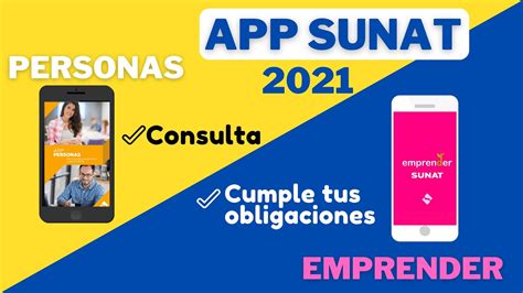 Conoce las Aplicaciones Móviles Personas SUNAT y Emprender SUNAT