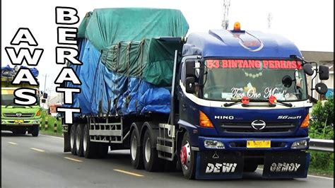 Mantab Besarrr Muatan Berat Ringan Truk Trailer Hino Ud Quester