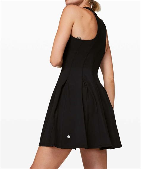 Lululemon Court Crush Tennis Dress Black Lulu Fanatics