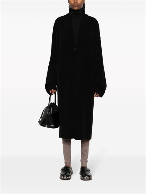 Isabel Benenato Long Slit Merino Wool Blend Cardi Coat Farfetch