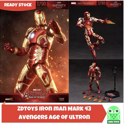 Jual Marvel Zd Toys Iron Man Mark Ironman Mk Xliii Avengers Age Of