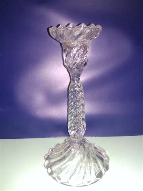 Ancien Bougeoir En Verre Moule Presse Eur Picclick Fr