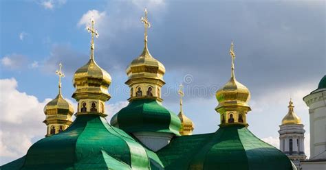 Churches And Golden Domes In Kyiv Ukraine Stock Image Image Of