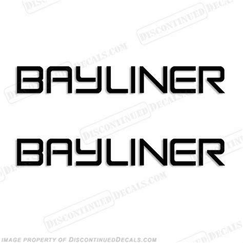 Bayliner Boats Logo Decal Any Color SET OF TWO