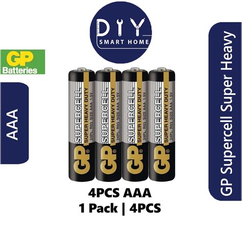 GP Battery 4PCS AAA Battery Supercell Super Heavy Duty Ready Stock