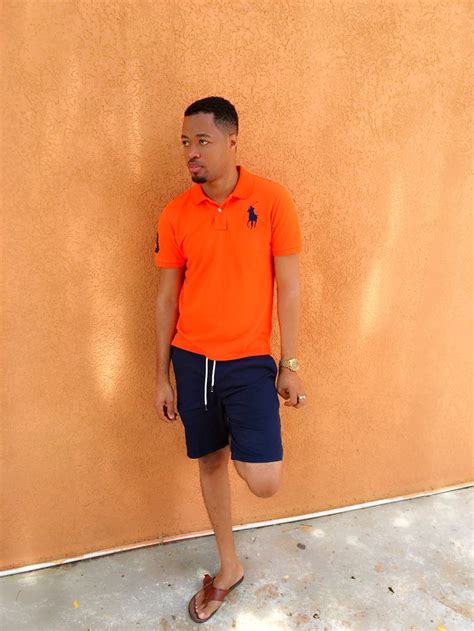 Orange Shorts Outfit Mens Mei Pyle