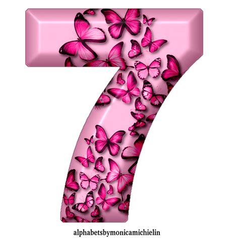 M Michielin Alphabets Pink Butterflies Alphabet Png Numbers Png