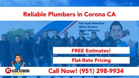 Top Rated Plumber In Corona Ca Rt Olson Plumbing Youtube