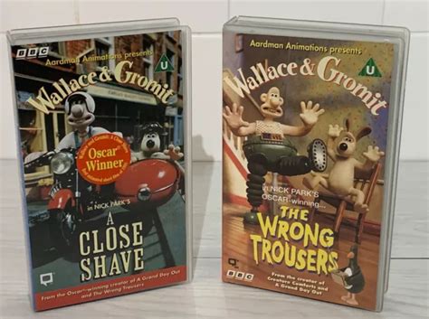 Wallace And Gromit X Vhs Video Tapes A Close Shave The Wrong