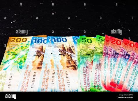 Swiss Franc Banknote Chf Currency World Money Concept Stock Photo Alamy