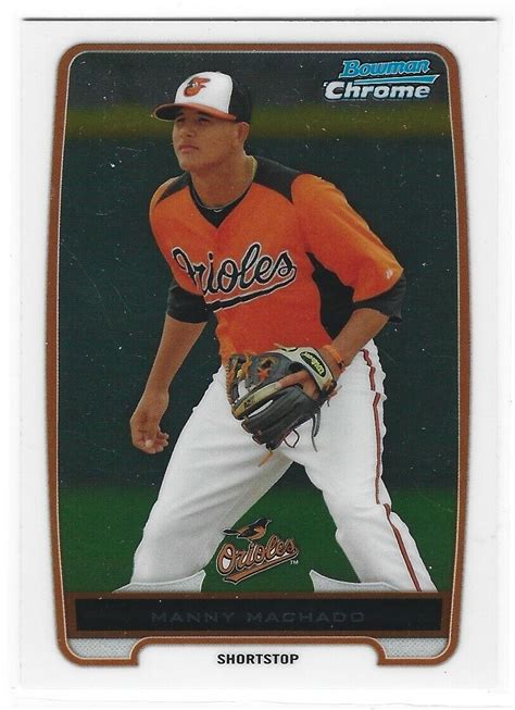 Manny Machado Bowman Chrome Prospects Orioles Padres Ebay