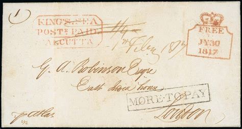 Great Britain Postal History Jan Entire Letter From Ca