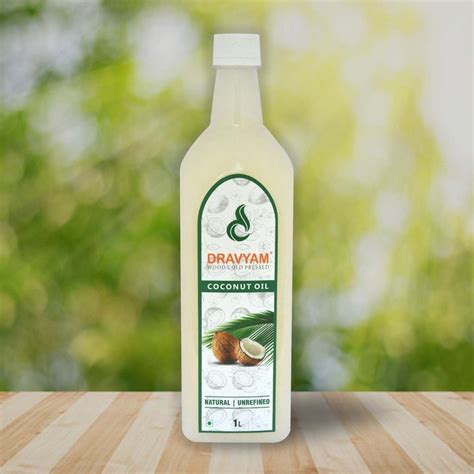 Lowers Cholesterol Dravyam Wood Cold Pressed Coconut Oil For Cooking