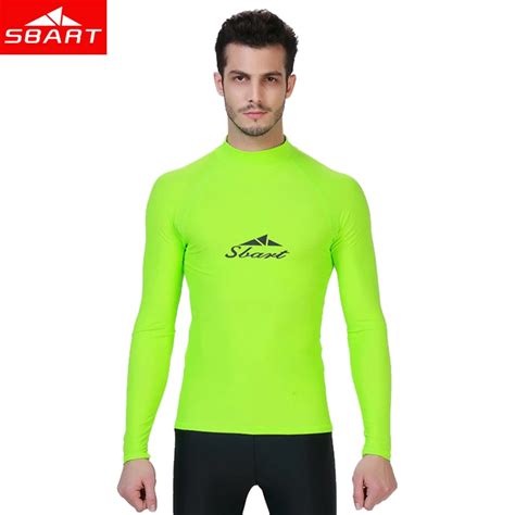 SBART Men Long Sleeved Rashguard Shirt Surf Anti UV Protection