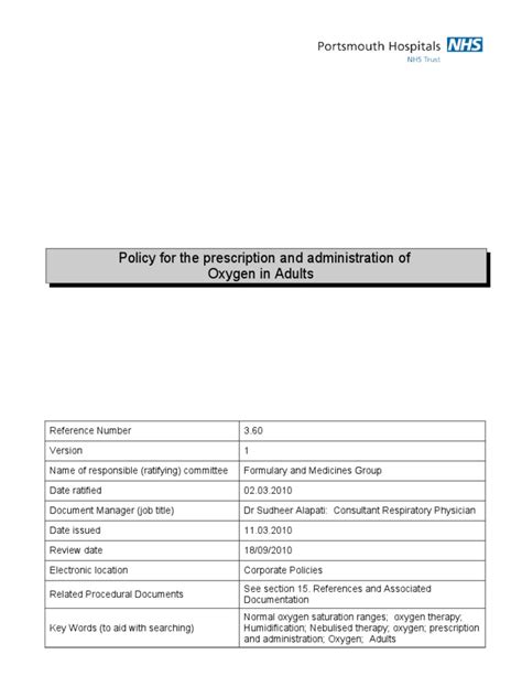 Oxygen Prescription And Administration In Adults Doc Monitoring Medicine Hypoxia Medical