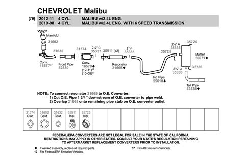 Exhaust System For 2011 Chevy Equinox