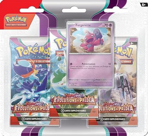 Pokemon Pack 3 boosters Ecarlate et Violet Evolutions à Paldéa