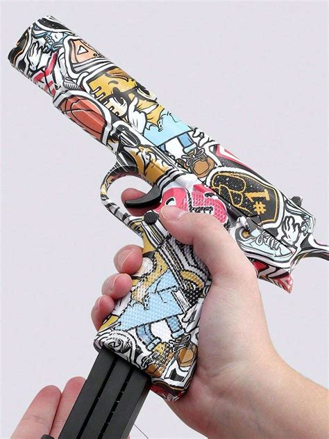 Pc Graffiti Coating Colt Soft Bullet Toy Gun With Ejection Shell