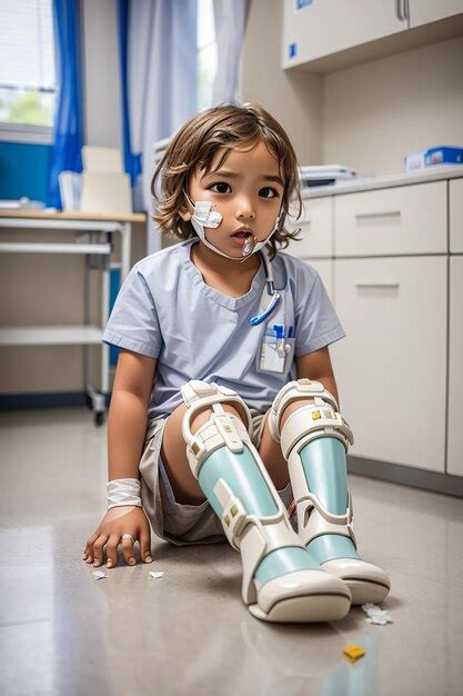 Enfant Avec Une Jambe Cass E Chez Le M Decin En Traumatologie Avec Un