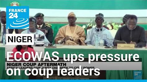 ECOWAS Steps Up Pressure On Niger Coup Leaders With Sanctions Threats