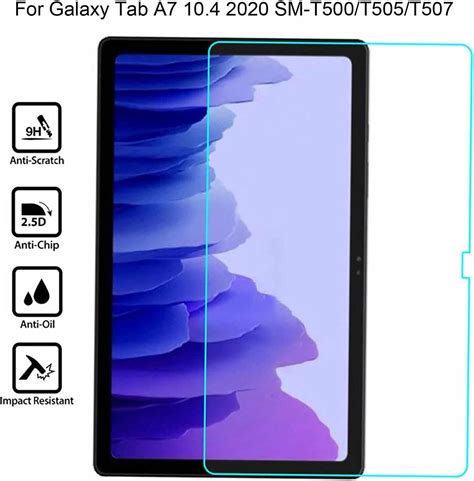 2 Pack Samsung Galaxy TAB A7 10 4 2020 Clear Tempered Glass Flim