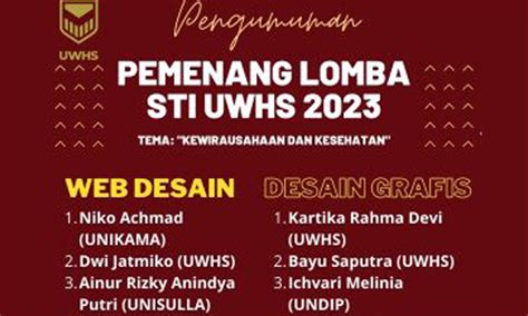 Mahasiswa Prodi TI UNIKAMA Raih Juara 1 Lomba Web Design Dan Desain