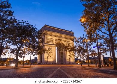 Night View Arc De Triomphe Triumphal Stock Photo 2285714267 | Shutterstock