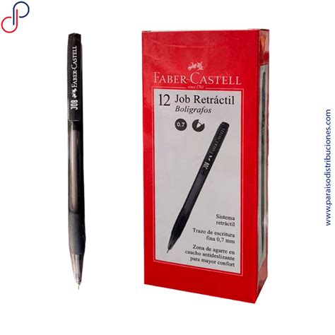 Esfero Faber Castell Retractil Job X Negro