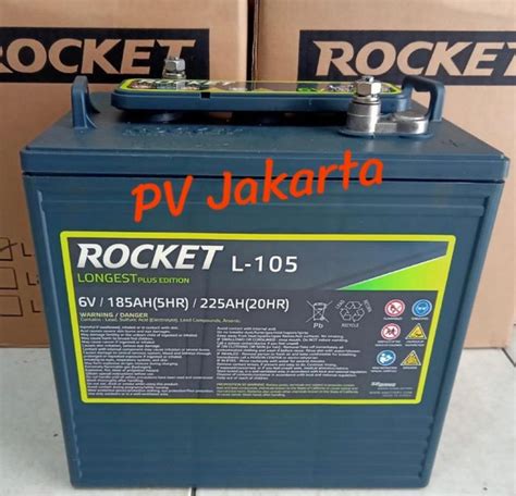 Jual Aki Baterai Rocket L 105 6V 225Ah L 105 Trojan EV Accu Golf Cart