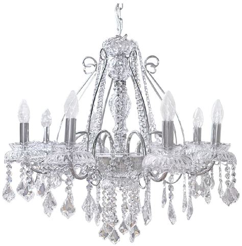 Casa Padrino Luxury Baroque Crystal Chandelier Silver Cm