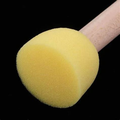 DaKos Yellow Sponge Dabber Wooden Handle Foam Brush Furniture Art