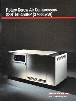 Ingersoll Rand Ssr Hp Cfm Rotary Screw Air Compressor In