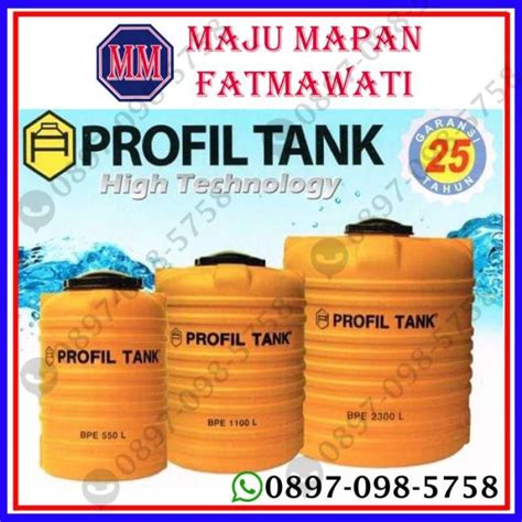 Promo Toren Tandon Tangki Air Plastik Profil Tank Bpe Garansi