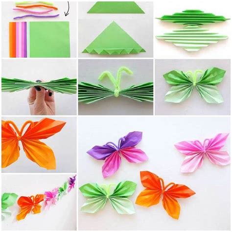 DIY mariposas de papel plegado fácil Mariposas de papel Como hacer