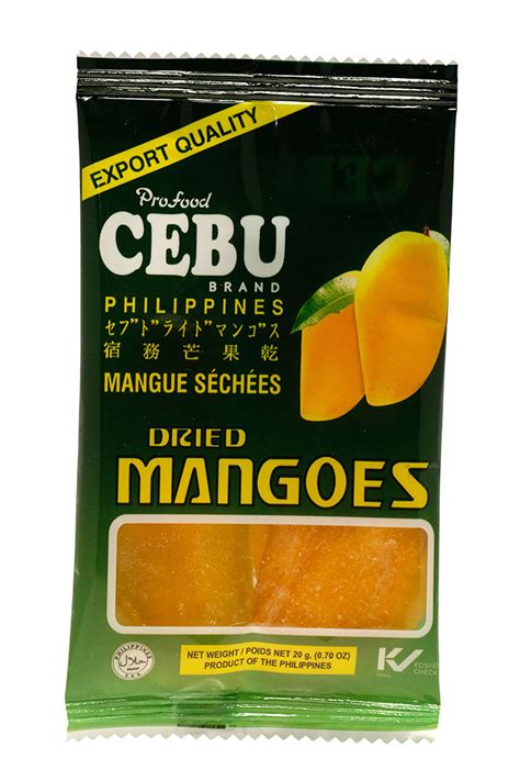 Profood Cebu Brand Dried Mangoes 20g Profoodcorp