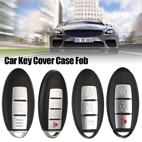 Buttons Car Remote Key Shell Black Uncut Blade Car Key Shell Abs