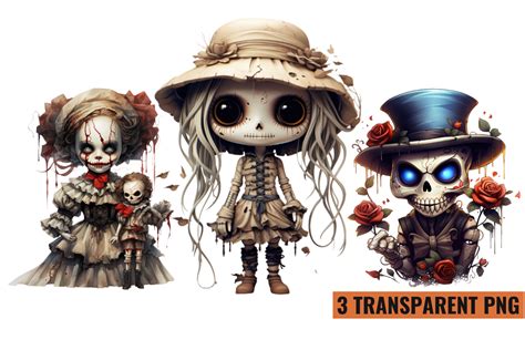 Spooky Dolls Clipart Sublimation Graphic By CraftArt Creative Fabrica