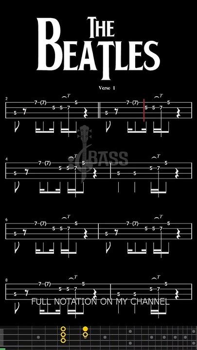 Taxman 𝄢 Beatles Bass Tabs Beatles Youtube