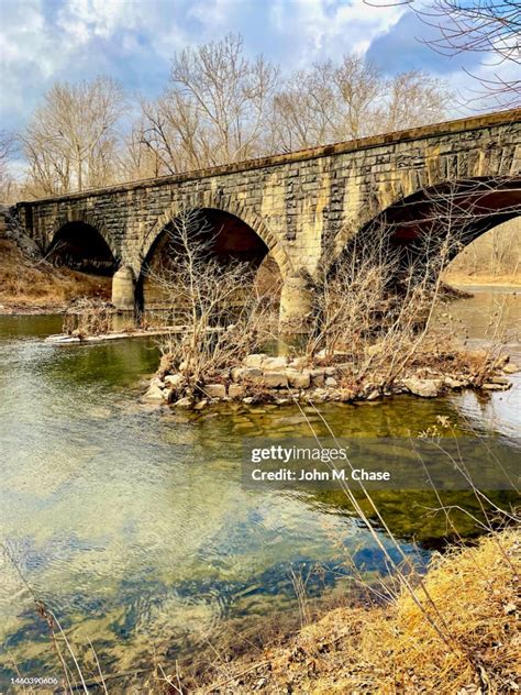 Historic Stone Railroad Bridge Great Cacapon West Virginia High Res