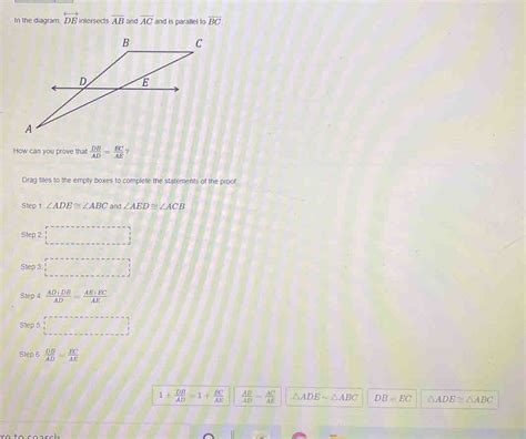 Solved In The Diagram Vector DE Intersects Overline AB And Overline